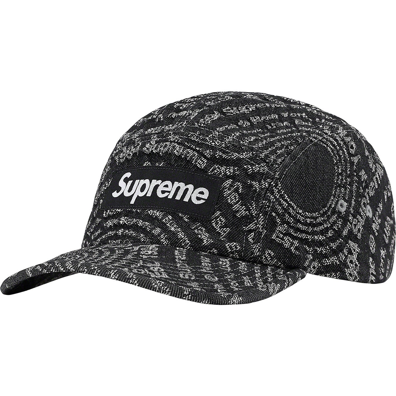 Circles Jacquard Denim Camp Cap view 6